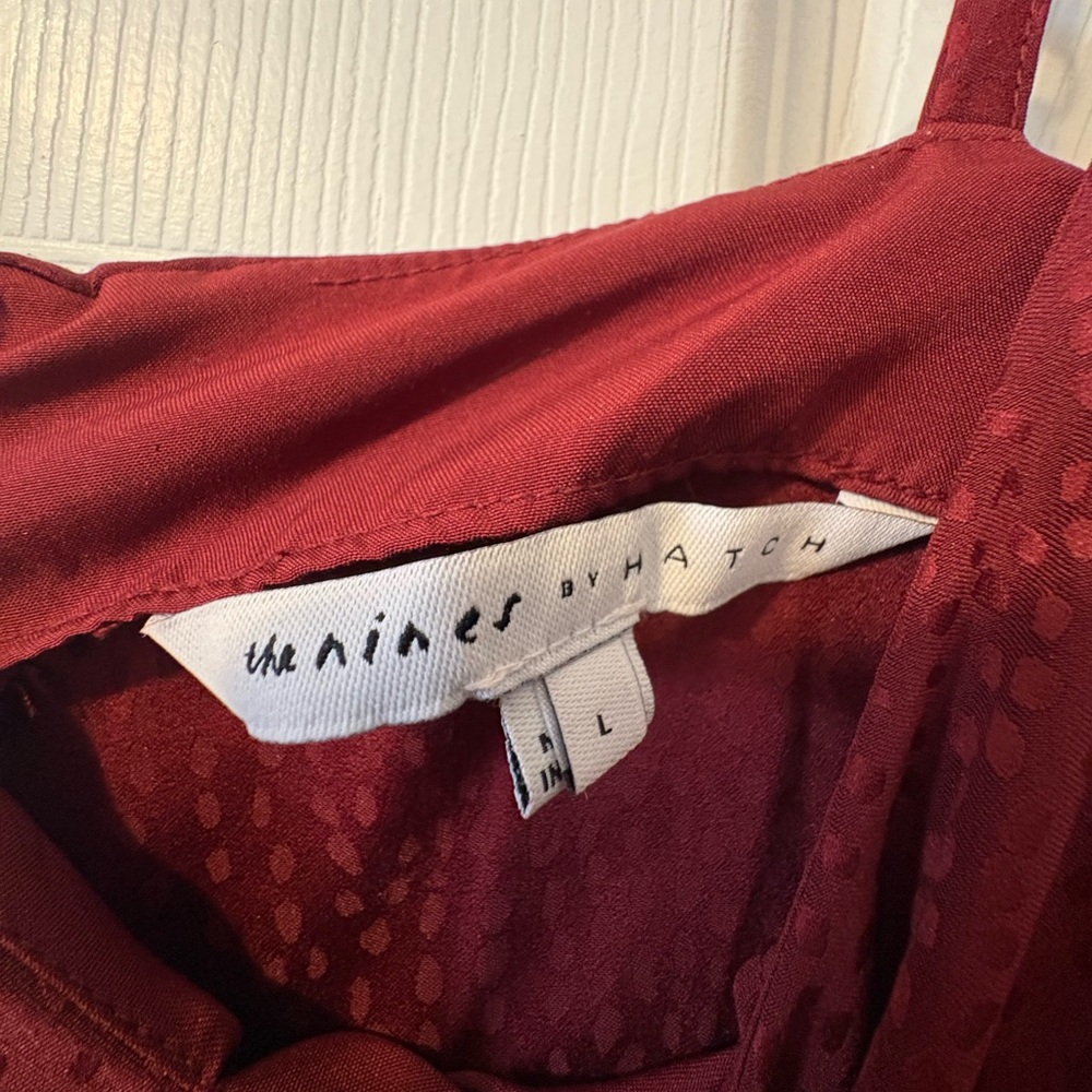 Women's Burgundy Maternity Dress - The Nines by Hatch - Picture 3 of 5